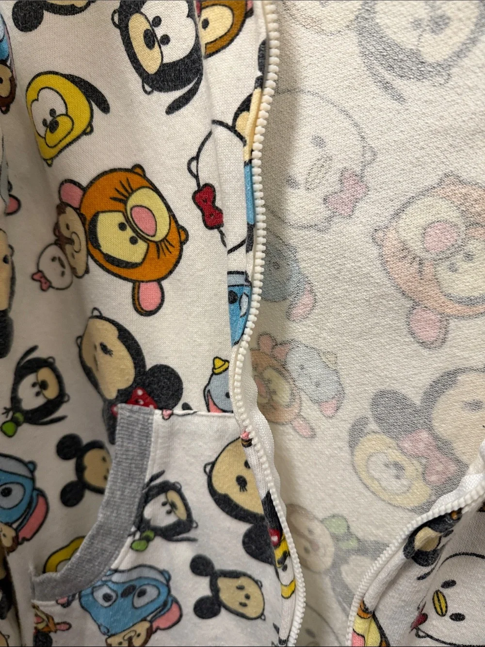 Disney Cream Tsum Tsum Character Onesie Pajamas with Multi-Color Prints - Picture 5 of 5